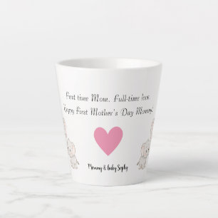 Baby & Mother Elephant   First Mother’s Day -  Latte Mug