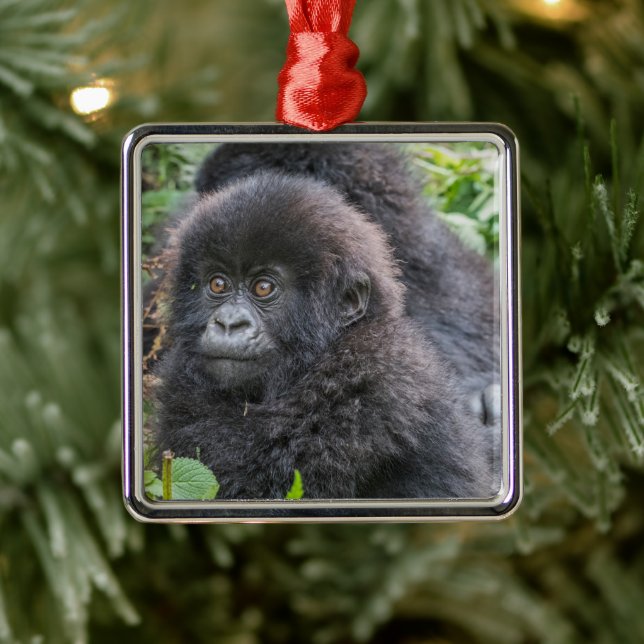 Baby Mountain Gorilla Metal Tree Decoration (Tree)