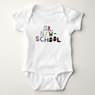 Baby Mr. New-School Font Jersey Bodysuit
