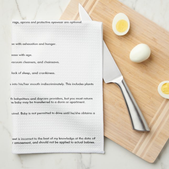 Baby MSDS. funny burp cloth. Tea Towel (Quarter Fold)