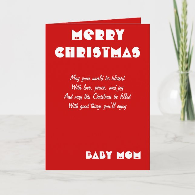 Baby mum Christmas greeting cards (Front)