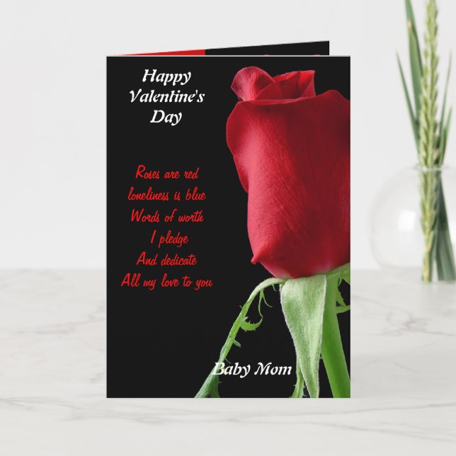 Baby mum roses are red holiday card (Front)