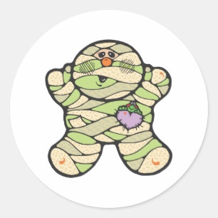 baby mummy classic round sticker