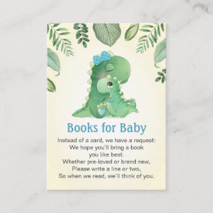 Baby Mummy Dinosaur Books for Baby Shower Sprinkle Enclosure Card