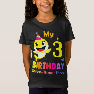 Baby My 3rd Birthday - Baby Party Shark Gifts for T-Shirt