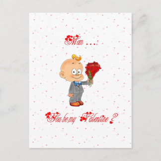 Baby : my first Valentine - Holiday Postcard