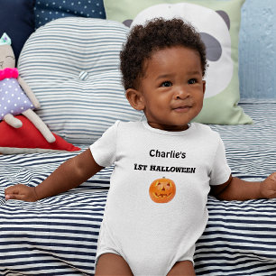 Baby Name 1st Halloween Newborn-Toddler Bodysuit