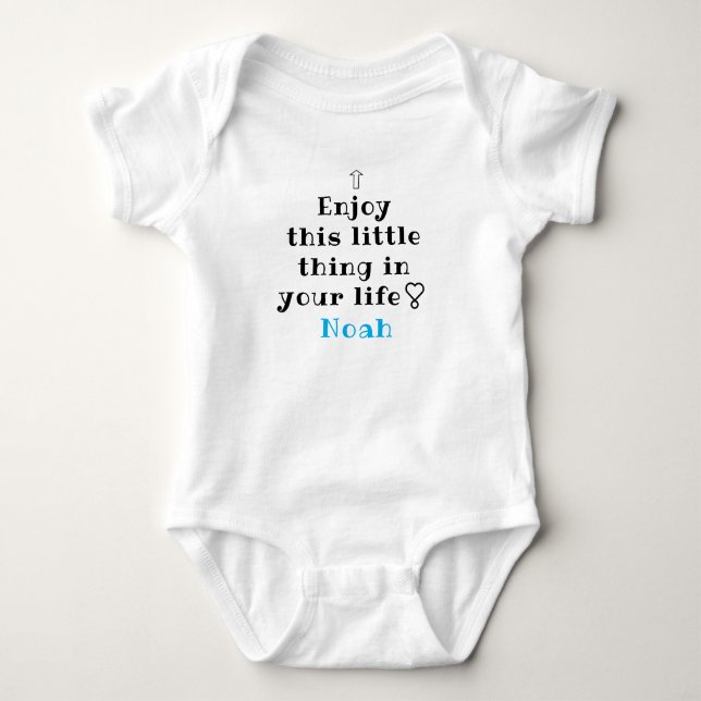  Baby Name Bodysuit With Quote, Cute Gift,  (Front)