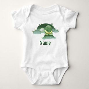 Baby Name Cute Turtle  Custom Infant Creeper