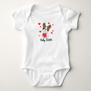 Baby name Dog Heart Bodysuit