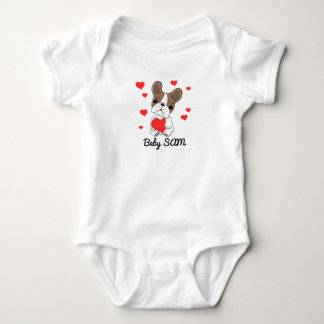 Baby name Dog Heart Bodysuit