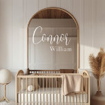 Baby Name Elegant Nursery Glass Decal<br><div class="desc">Transform your nursery into your baby's haven with this stylish Baby Name Elegant Nursery Glass Decal. Designed with a chic calligraphy script, this classy decal adds a personalised touch to any mirror or glass surface. It's a perfect gift for new parents looking to create a stunning nursery decor that feels...</div>