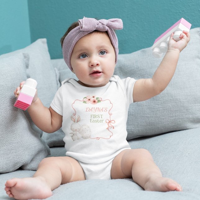 BABY NAME First Easter Pink Bodysuit (Creator Uploaded)