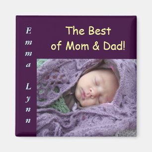 Baby Name magnets Photo Best of Mum & Dad
