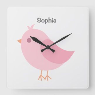 Baby Name personalised, Nursery, kids Square Wall Square Wall Clock