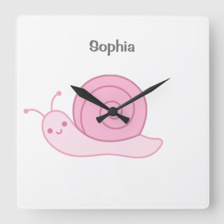 Baby Name personalized, Nursery, kids Square Wal Square Wall Clock