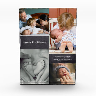 Baby Name Photo Collage Birth Announcement