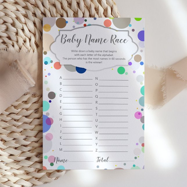 "Baby Name Race" Gender Reveal Shower Game (Creator Uploaded)