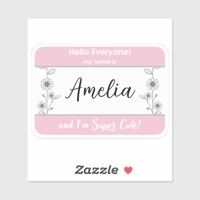 Baby name tag Hospital name sign Newborn identity (Sheet)