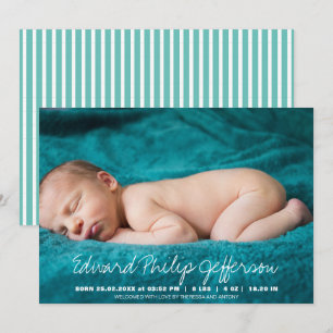 Baby Name Typography Script Photo Overlay Announcement