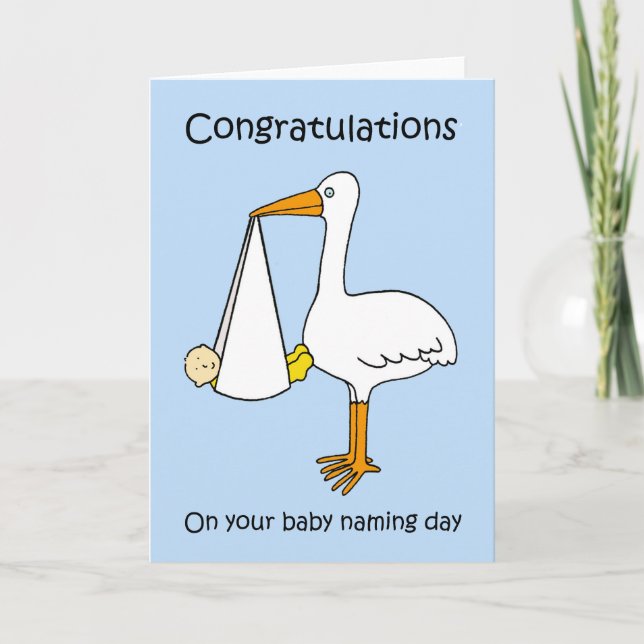 Baby Naming Day Congratulations for Boy Card (Front)
