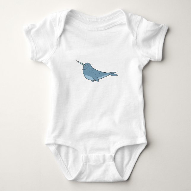 baby narwahl outfit bodysuit (Front)