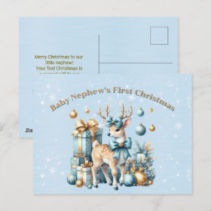 Baby Nephew's First Christmas Holiday Postcard