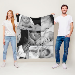 Baby New Parents Photo Blanket Collage
