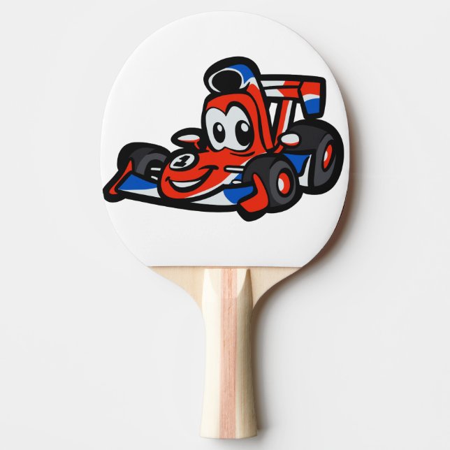 Baby Nice car cartoon  - Choose background colour Ping Pong Paddle (Front)