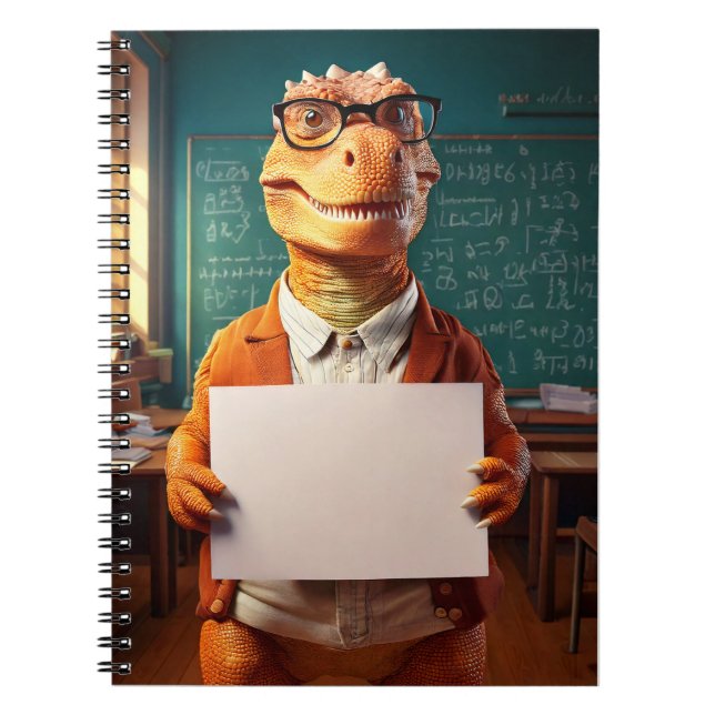 Baby notebook - Put your name - Teacher dinosaur (Front)