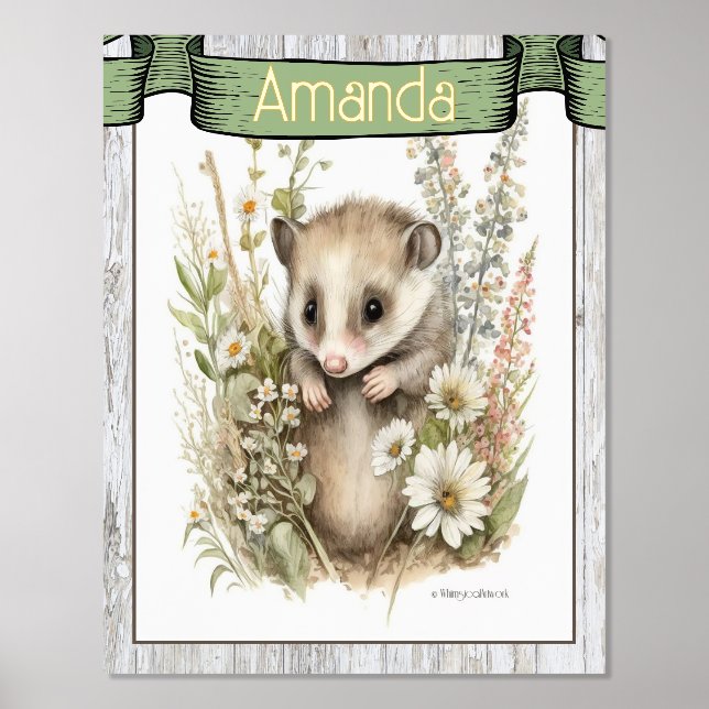 Baby Nursery Cute Animal  Foil Prints (Front)