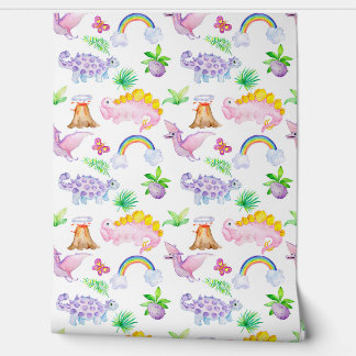 Baby Nursery Dinosaur Seamless Pattern  Wallpaper