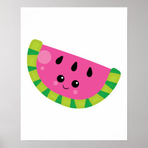 Baby Nursery Kawaii Modern watermelon Summer Fruit Poster