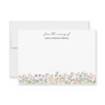 Baby Nursery Watercolor Floral Thank You Card