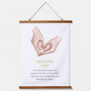 Baby Nursery Wood Topped Wall Tapestry