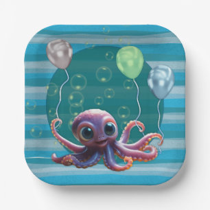 Baby Octopus Paper Plate