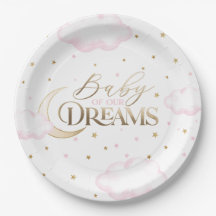 Baby of our Dreams Moon and Stars Pink Baby Shower