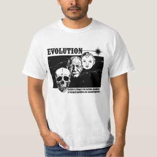 Baby, old man and skull Evolution sequence T-shirt