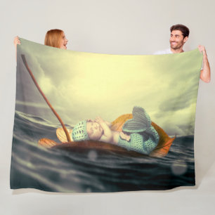 BABY on a LEAF Fleece Blanket