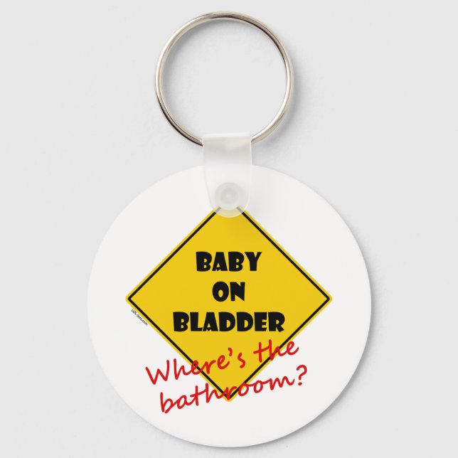 Baby on Bladder Key Ring (Front)
