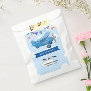 Baby on Board! Aviation Aeroplane Baby Shower Favour Bags