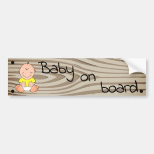 Baby On Board Awareness Recognition Child Safety   Bumper Sticker