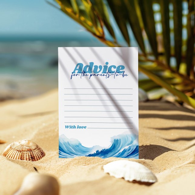 Baby on Board Baby Shower Advice Card (Creator Uploaded)