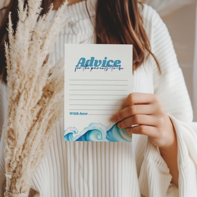 Baby on Board Baby Shower Advice Card (Creator Uploaded)