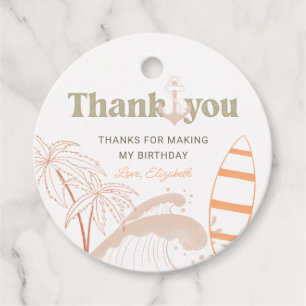 Baby On Board Baby Shower Circle Thank You Tag