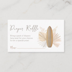 Baby on board Baby Shower Diaper Raffle Card