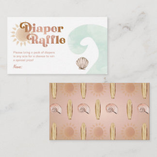 Baby on Board Baby Shower Diaper Raffle Enclosure Card