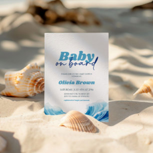 Baby on Board Baby Shower Invitation, Surf Baby Invitation