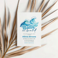 Baby on Board Baby Shower Invitation, Surf Baby