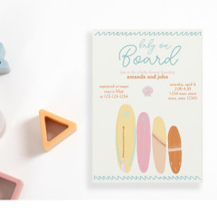 Baby on Board Baby shower Ocean Theme  Invitation